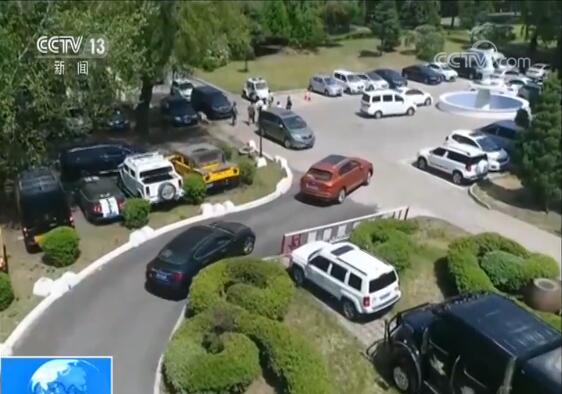 Luxury cars full of parking lots