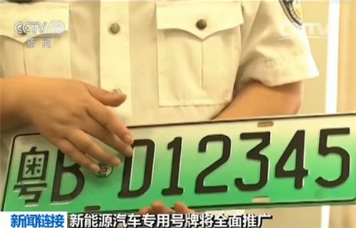 Special license plate style for new energy vehicles